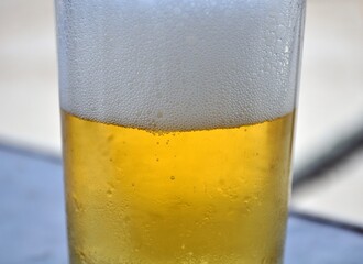 Golden Beer Glass Detail