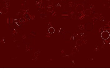 Light Red vector texture with triangular style with circles.