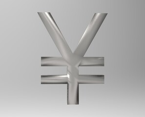 Obraz premium Yen symbol sign isolated Japanese yen JPY 3d render 