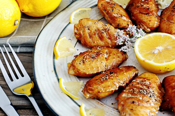 Delicious Fried chicken wings.
