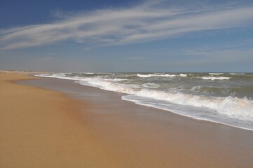 Landscape view of La Pedrera beach in Rocha, Uruguay