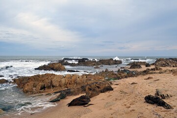 Fototapeta na wymiar General view of La Pedrera Coast in Rocha, Uruguay