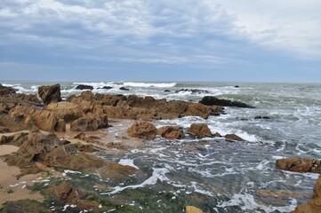 Fototapeta na wymiar General view of La Pedrera Coast in Rocha, Uruguay