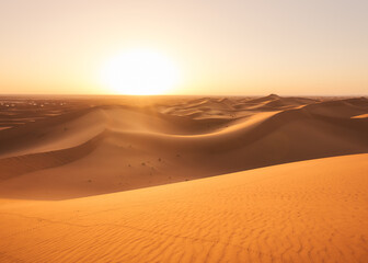 Fototapeta na wymiar Sun rise Sahara