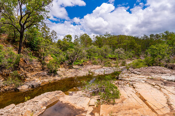 Fresh water creek and swimming hole in the summer, Kroombit Tops National Park, Queensland