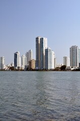 Fototapeta na wymiar Modern Buildings in Cartagena, Colombia