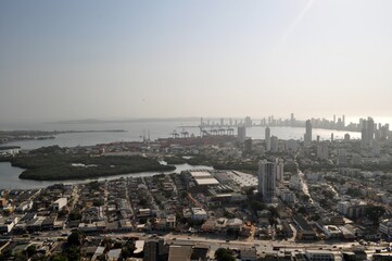 Aerial View of Cartagena, Colombia
