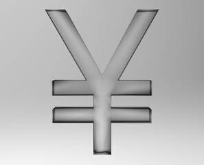 Obraz premium Yen symbol sign isolated Japanese yen JPY 3d render 