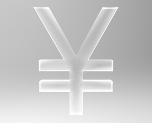 Obraz premium Yen symbol sign isolated Japanese yen JPY 3d render 