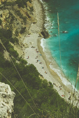 Obraz premium vintage photography of the coast of javea in spain