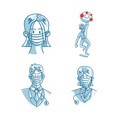 Mask Protection Health Care Illustration Vector