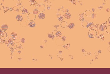 Light Multicolor vector pattern with polygonal style with circles.