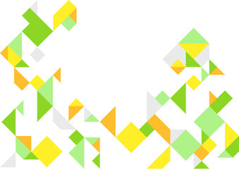 Geometric vector background design in yellow and green color.