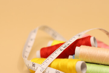 threads and buttons of various colors