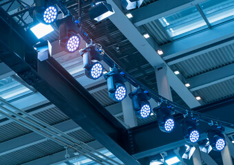 LED Light on mall roof.