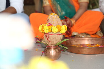 Indian traditional wear Hindu culture wedding celebration
