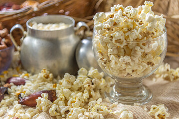 Popcorn and typical foods from the São João party in Brazil