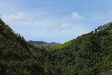 mountain landscape with clouds