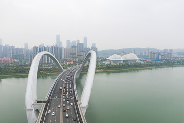 aerial view of the city