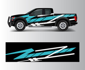 abstract Racing graphic background vector for offroad vehicle wrap design vector