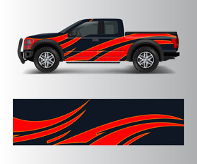 Fototapeta premium Graphic abstract grunge stripe designs for Truck decal, cargo van and car wrap vector