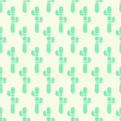 seamless pattern, cactus art surface design for fabric scarf and decor