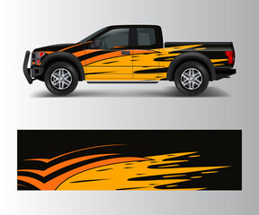 Graphic abstract grunge stripe designs for Truck decal, cargo van and car wrap vector