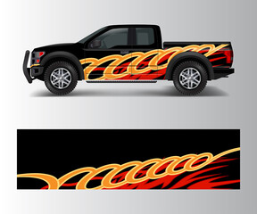 Fototapeta premium abstract Racing graphic background vector for offroad vehicle wrap design vector