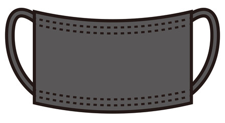 黒いマスクのイラスト