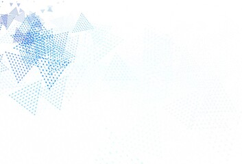 Light Pink, Blue vector background with triangles, circles.