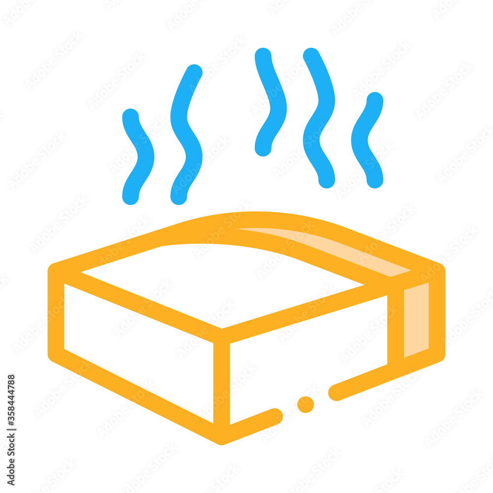 Wall mural melt piece of cheese icon vector. melt piece of cheese sign. color symbol illustration