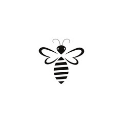 butterfly on a white background bee vector icon templet