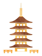 illustration of building in temple