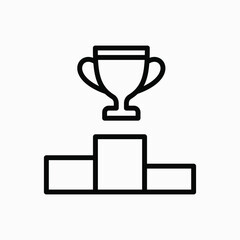 Winner podium icon designed in a line style