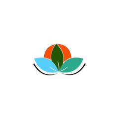 Fototapeta na wymiar green leaf logo vector icon templet