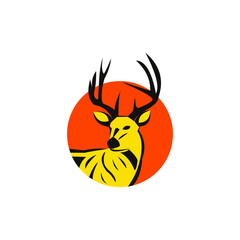 vector illustration of  never,deer,templet icon