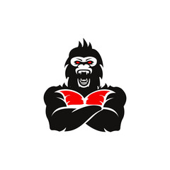 king kong logo vector icon templet