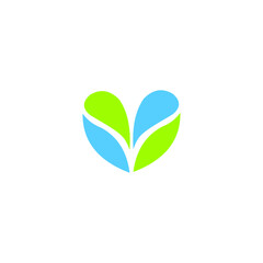 green leaf icon for logo healthy vector icon