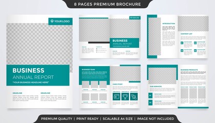 set of business brochure layout template with minimalist concept and modern style use for company profile and annual report