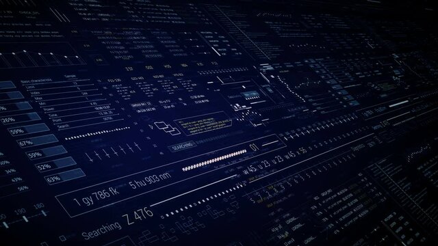 HUD technological Sci Fi pannel.Futuristic infographic interface with digital data HUD elements.Blue.