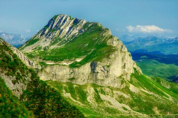 mountain landscape with blue sky