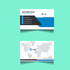 Double-sided creative business card template. Visiting card for business and personal use. Abstract vector illustration design.
