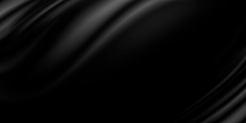 Black luxury fabric background with copy space
