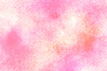 Abstract pink watercolor on white background.The color splashing in the paper.It is a hand drawn.