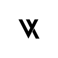 initial letter V and X, VX, XV logo, monogram line art style design and template