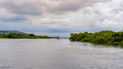 It's Tonle Sap (Great lake) in Cambodia