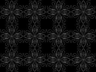 Seamless pattern design with floral background elements, beautiful ornaments, black, white, orange, pink, red, green, yellow, blue, gray, purple