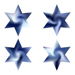 Kit of hexagram abstract backgrounds.