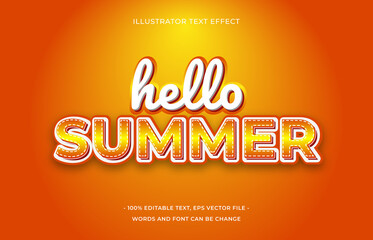 Hello summer editable text effect