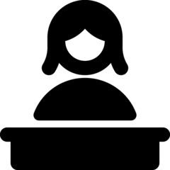 shop cashier woman icon vector for web and apps